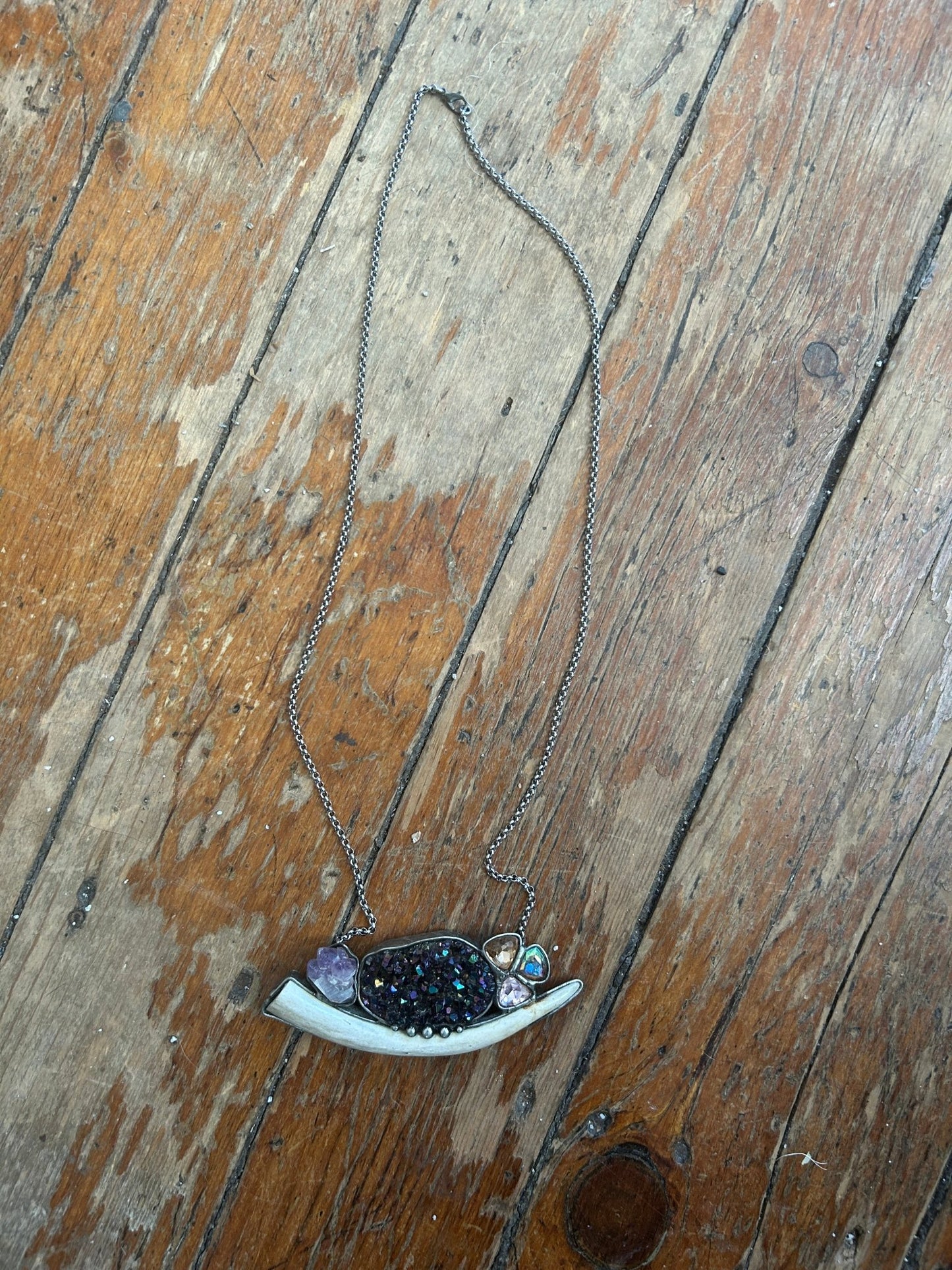 Crystal and Bone Necklace - Apokrypha